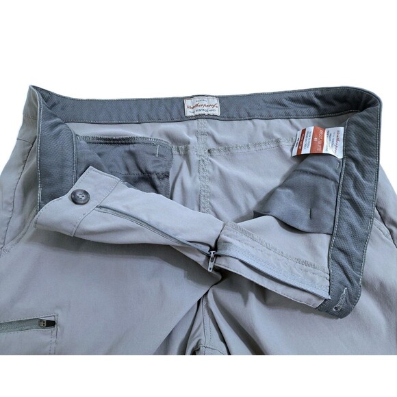 Weatherproof Vintage Men's 40 Cargo Zip Pocket Nylon Stretch Gray Shorts Trail - Picture 3 of 9
